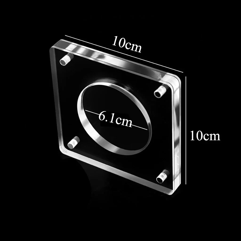 Acrylic Coin Display Case Military Challenge Coin Holder Double-Sided Self-Standing Display Frame Storage Box for Coins Badges