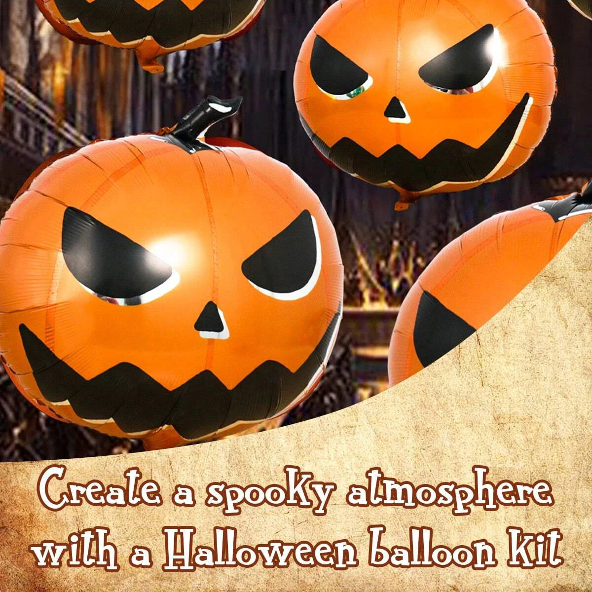 Halloween Balloon Oversized Pumpkin Jack O Lantern Party Decor For Kids Adults Haunted House Trick Or Treat Fall Holiday Events