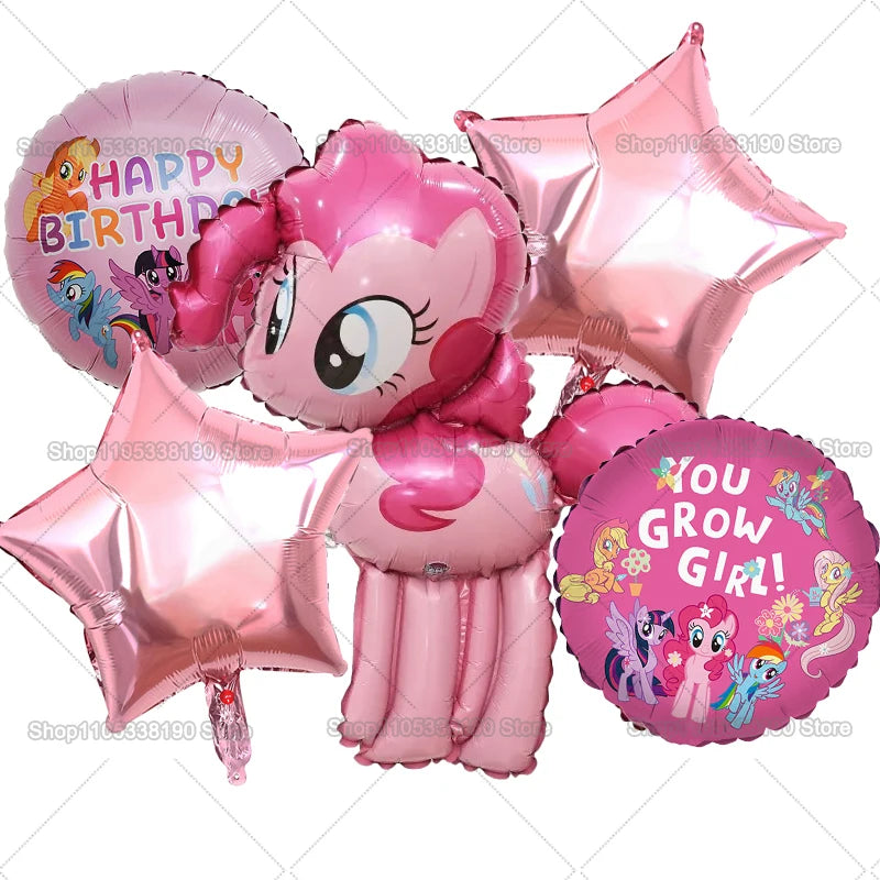 My Little Ponys Theme Balloon Set Baby Shower Party Ballons Cartoon Anime Balloons Decoration Photographic Prop Birthday Gift