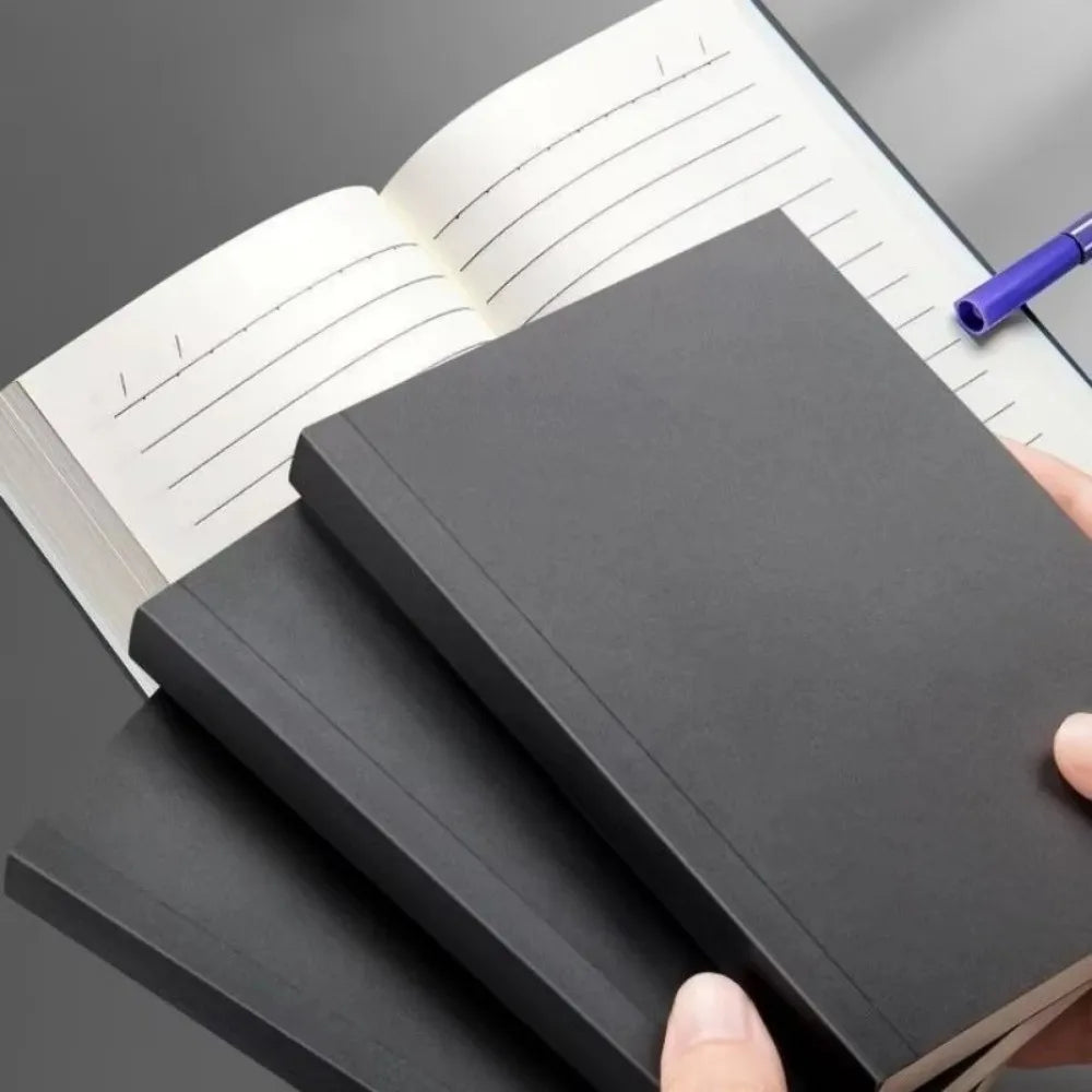 New Pocket A6 Notebook 256 Pages 128 Sheets Thickened Small Notepad Kraft Paper Cover Line Blank Grid Note Book