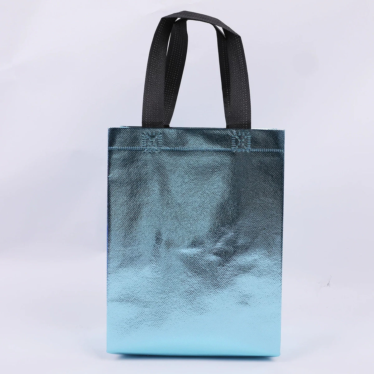 5/10/20PCS Reusable Iridescent Holographic Gift Bags with Handles Medium Size Tote Bags for Birthdays Parties Weddings