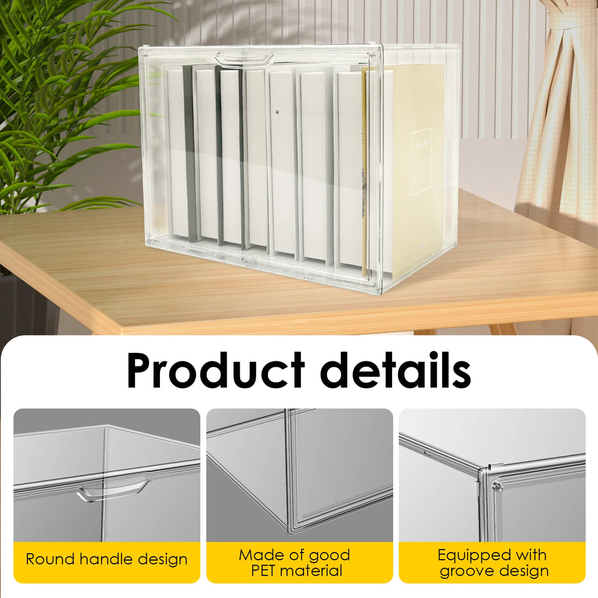 Clear Display Box Stackable Plastic Dustproof Doll Storage Bins Figures Display Collectibles Case Desktop Organizers Box