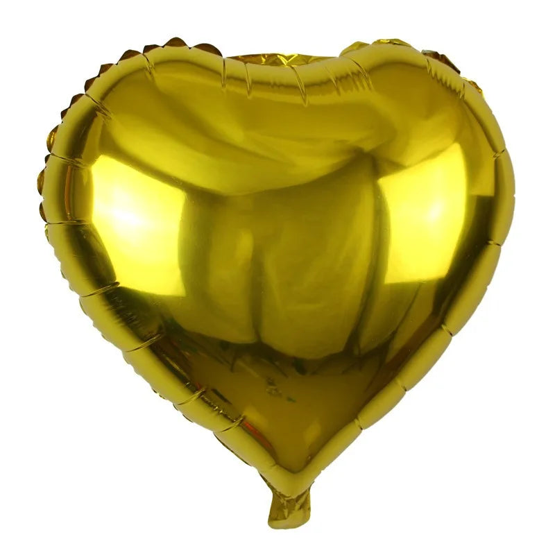 18 Inch Heart-shaped Aluminum Film Balloons For Valentine's Day Decorations Light Plate Heart-shaped Balloons Weddings
