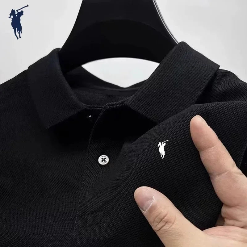 Men's short-sleeved Polo shirt, from a high-end designer brand, featuring a 2025 summer new style fashionable and luxurious prin