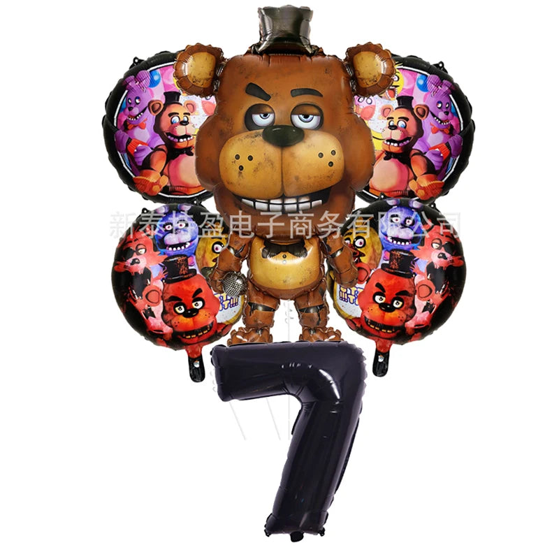 Five Nights At Freddys Aluminium Balloons Cartoon Anime FNAF Ballons Game Balloon Kids DIY Birthday Birthday Party Accessories
