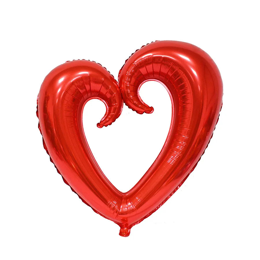 40 Inches Valentine Giant Hook Heart Foil Balloons Engagement Wedding Valentine's Day Decoration