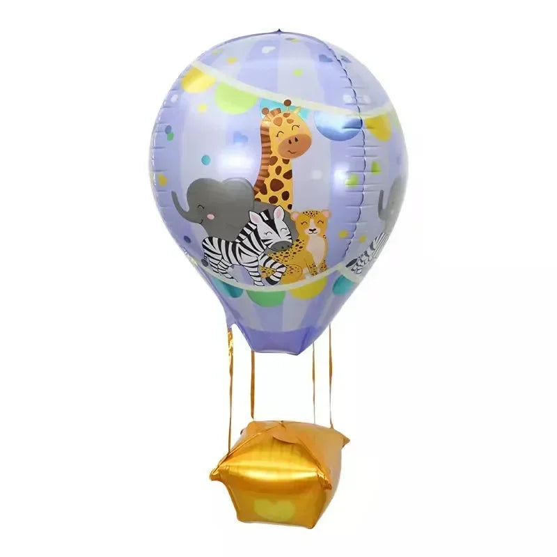 Cartoon 4D Aluminum Balloons Gold Silver Chrome Animal Ballon Children's Day Decorations Birthday Party Supplies Kids Toy Globos