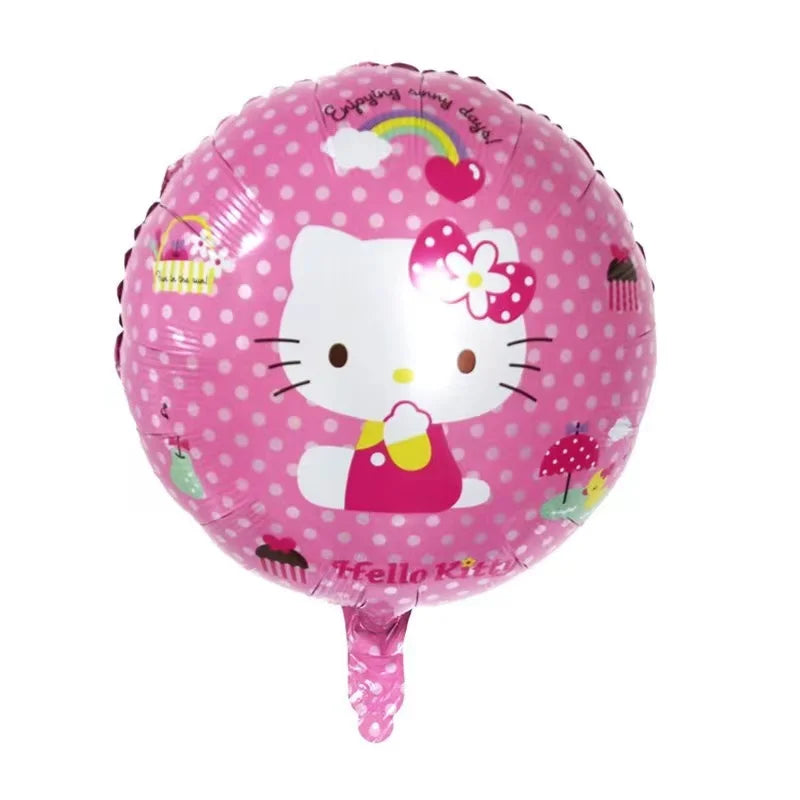 Hello Kitty Decoration Balloons Hello kitty Girl Party large Balloon Foil Balloon Latex Balloon Baby Shower Kitty Party Favors