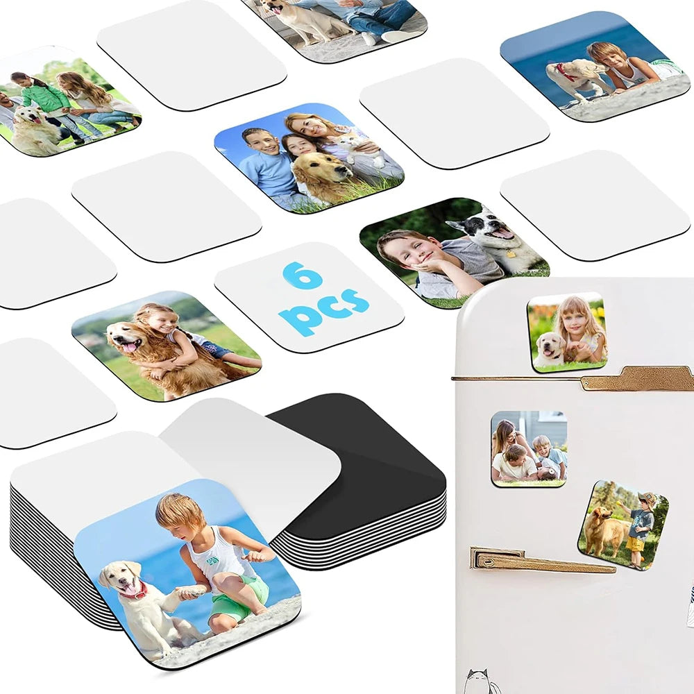 Sublimation Blanks Fridge Magnet for Home Kitchen Sublimation Printing Square Refrigerator Magnet Blanks DIY Decorative Home