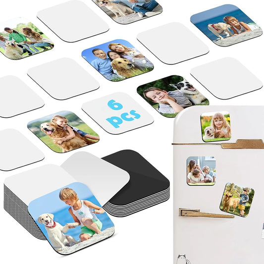 Sublimation Blanks Fridge Magnet for Home Kitchen Sublimation Printing Square Refrigerator Magnet Blanks DIY Decorative Home