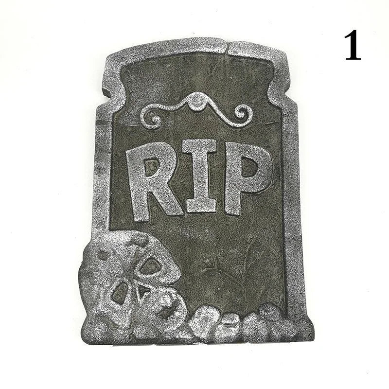 Halloween Tombstone Decoration Haunted House RIP Stone Foam Grisly Props Party Decor Skeleton Tombstone Yard Halloween Decor