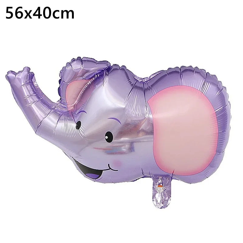 1Pcs Cartoon Animals Foil Ballons for Kids Jungle Safari Birthday Party Decor Tiger Monkey Giraffe Zoo Helium Balloon Supplies