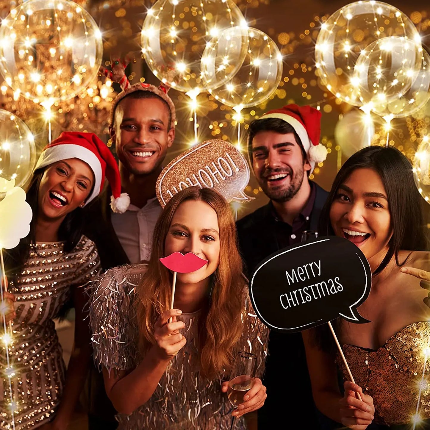 4PCS Led Balloon With Light Luminous Transparent Bobo Ballons Wedding Birthday Party Decoration LED Light Balloon