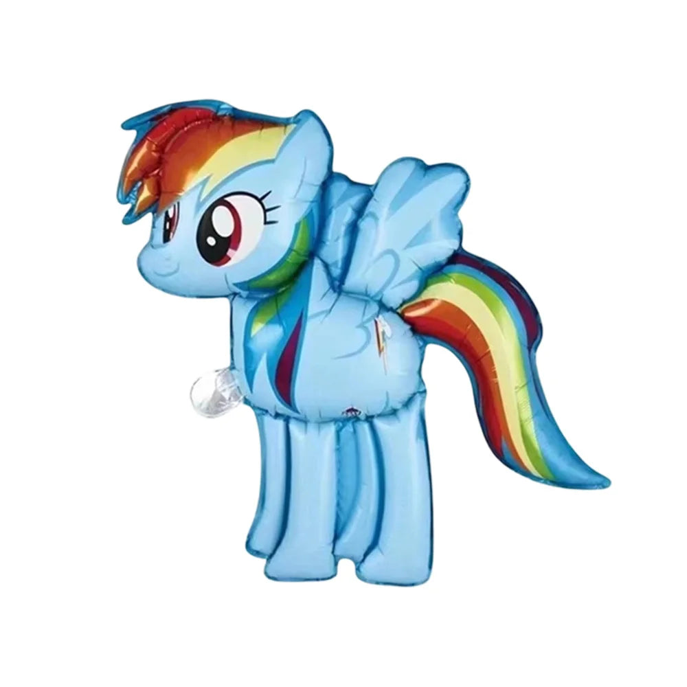 Cartoon Animal Aluminium Foil Balloon My Little Pony Theme Inflatable balloons for Kid Birthday Party Background Decor Supplies