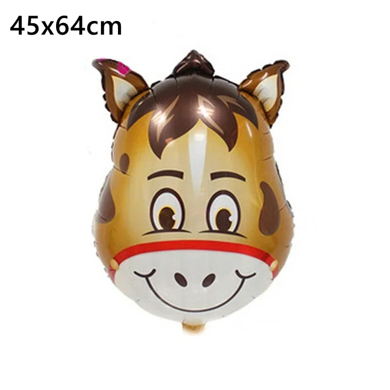 1Pcs Cartoon Animals Foil Ballons for Kids Jungle Safari Birthday Party Decor Tiger Monkey Giraffe Zoo Helium Balloon Supplies