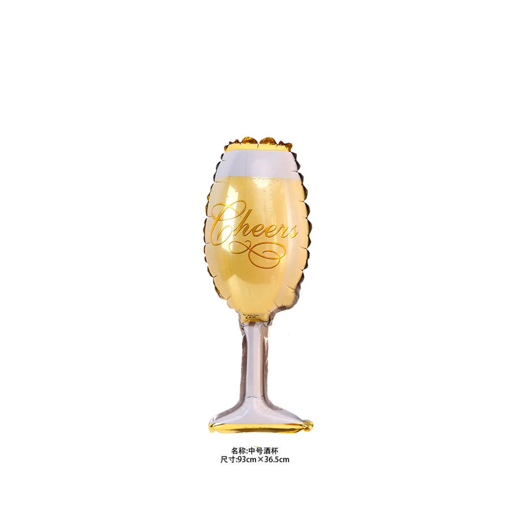 Balloon Champagne Whiskey Bottle Shape Aluminum Film Balloon For Birthday Party Bar Wedding Birthday Party Decoration