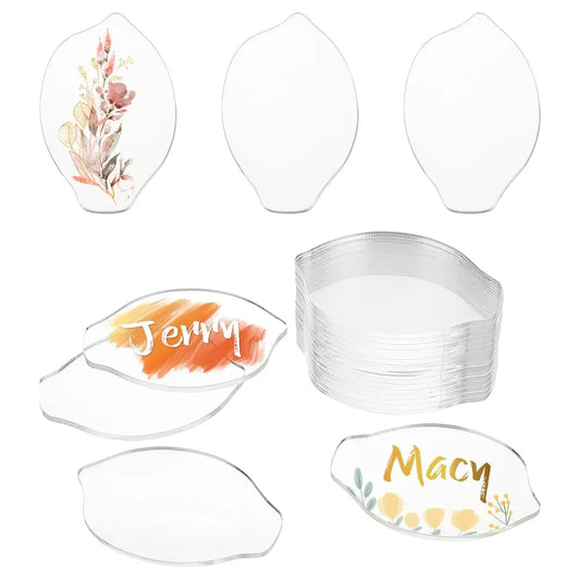 Blanks Clear Acrylic Place Card for Wedding Lemon Guest Name Signs Decor Acrylic Name Place Card for Table Setting Dinner Party