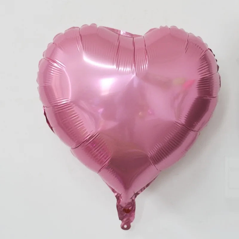 18 Inch Heart-shaped Aluminum Film Balloons For Valentine's Day Decorations Light Plate Heart-shaped Balloons Weddings
