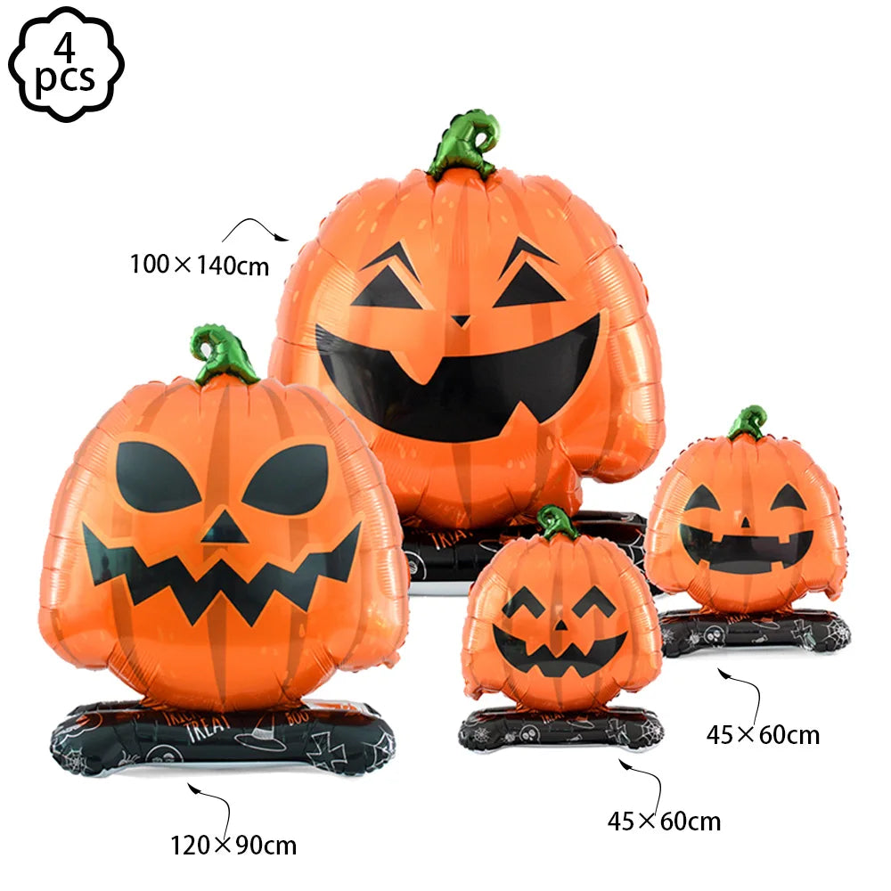 Halloween Party Decor Standing Ghost Balloon Standing pumpkin Balloon Horror Party Decoration Halloween Decors Home Supplies