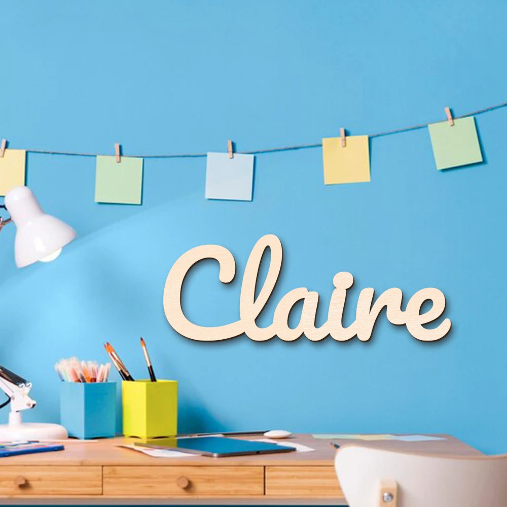1pc Personalized Wooden Name Sign - Customizable Last Name Room Home Decor Unique Custom Gift
