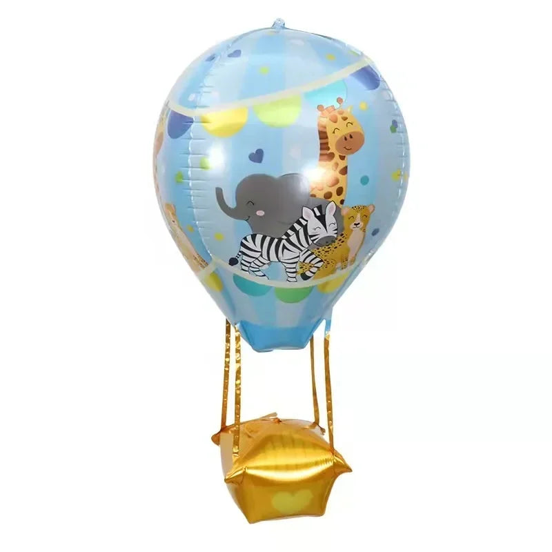 Cartoon 4D Aluminum Balloons Gold Silver Chrome Animal Ballon Children's Day Decorations Birthday Party Supplies Kids Toy Globos
