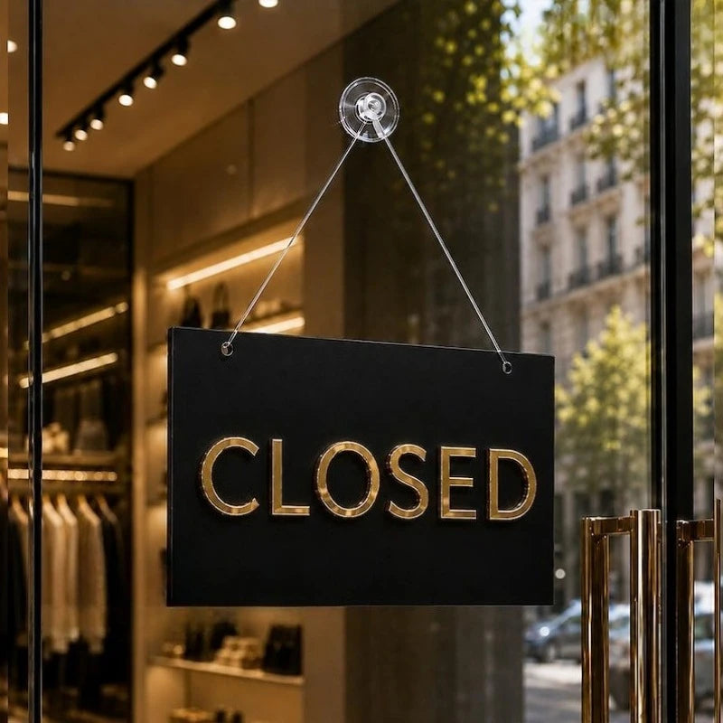Custom Open Closed Acrylic Door Sign, Waterproof Double Sided Hanging Business Sign, Decorative Storefront Plaque for Cafe,Salon