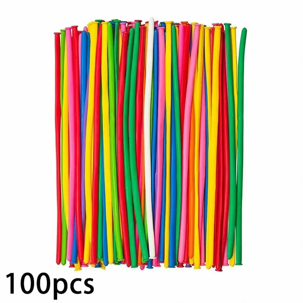 100Pcs Balloons Kit Colorful Long Latex Sculpture Twists Balloon Animal Balloons Diy Balloons For Birthday Wedding Party