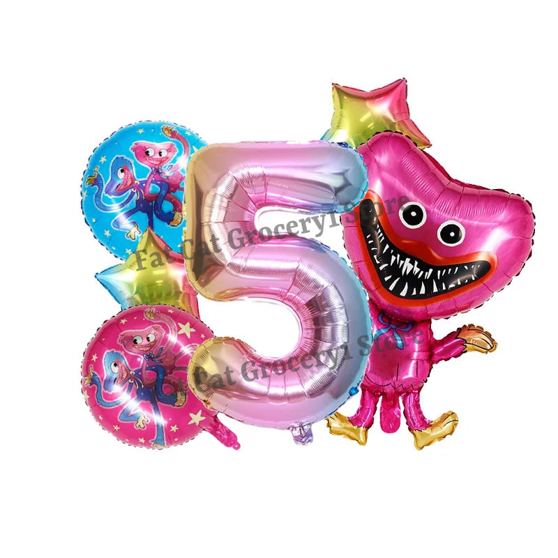 Poppys Playtime Anime Balloons New Kids Birthday Number 1-10 Ballons Baby Shower Gender Reveal Party Decoration Children Gift