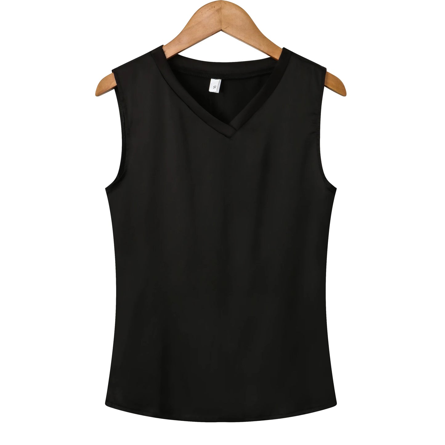 New Imitation Silk Ladies Sleeveless Blouse Halter Sexy Shirt Tops