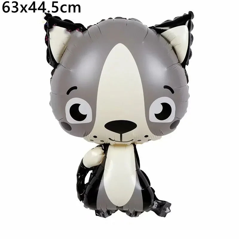 1Pcs Cartoon Animals Foil Ballons for Kids Jungle Safari Birthday Party Decor Tiger Monkey Giraffe Zoo Helium Balloon Supplies