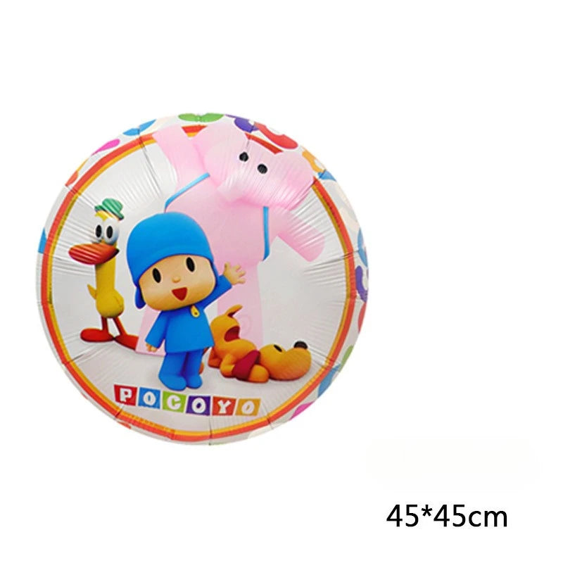 Kids Digit 1-10 Balloons P-pocoyos Kawaii Party Decoration Boys Girls Birthday Baby Shower Gender Reveal Ballons Children Gift
