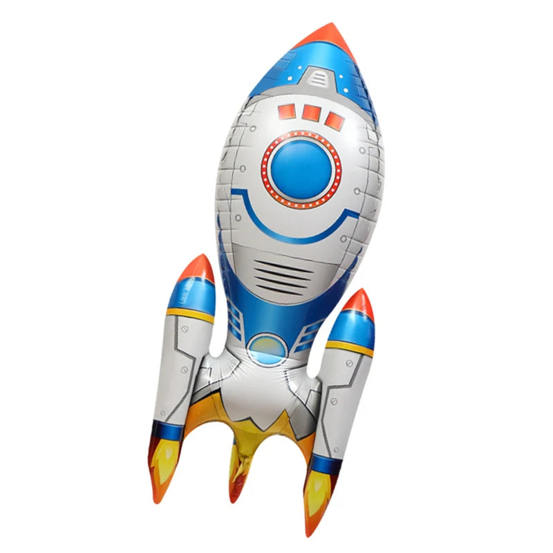 1 Pc Rocket Astronaut Standing Ballons Spaceman Helium Balloons Out Of Space Theme Birthday Party Decorations Globos