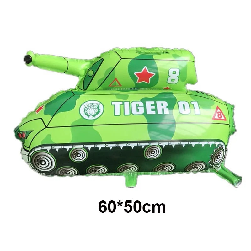 1pcs Giant Tank Balloons Foil Camo Helium Ballons Military Birthday Party Favor Army Theme Parti Decorations Boy Inflatable Toy