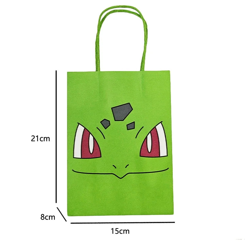 Pokemon Packing Bag Birthday Theme Gift Bag Pikachu Party Candy Snack Gift Bag Charmander Squirtle Children's Toy Gift