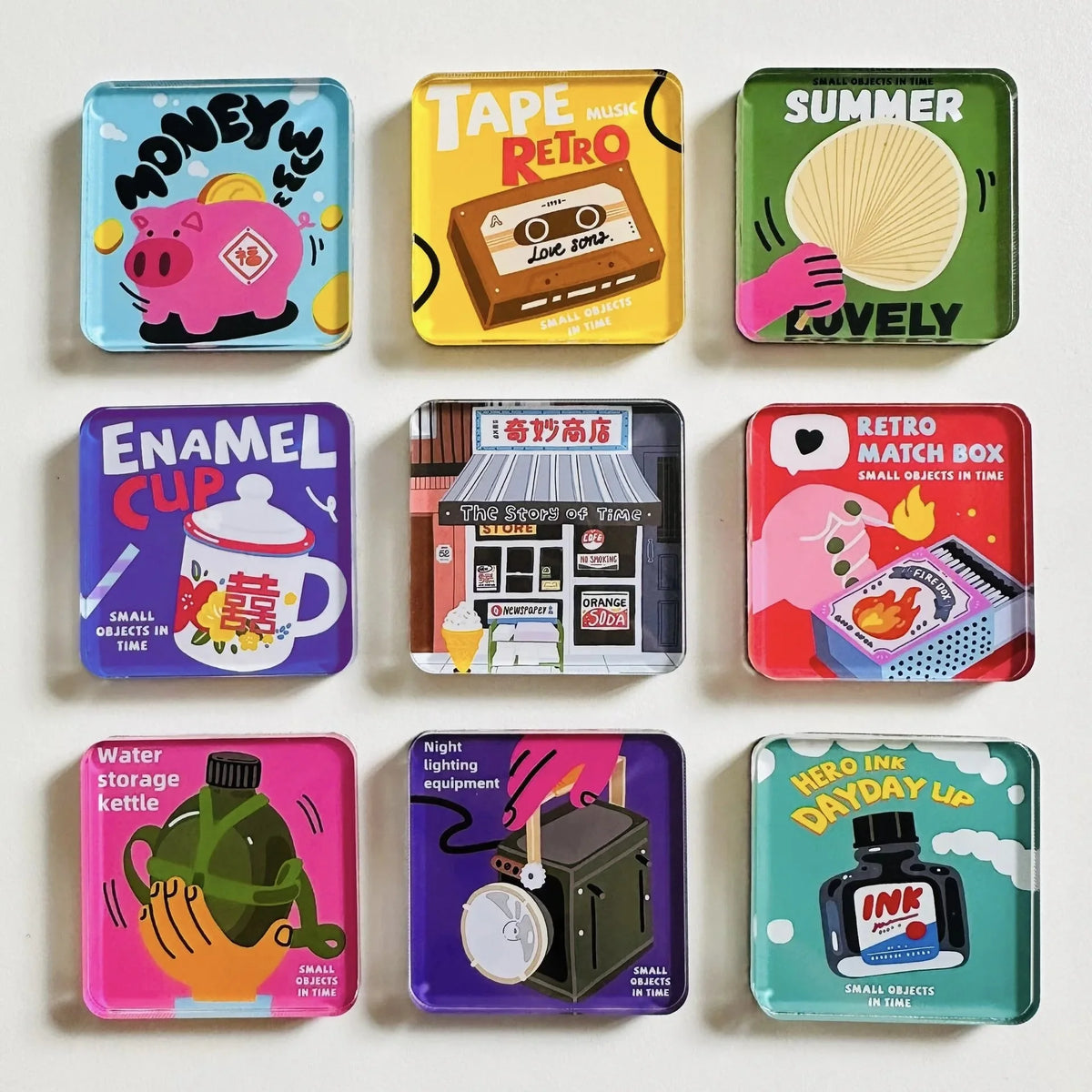 DIY Acrylic Fridge Magnet Kit Handmade Magnetic Sticker for Refrigerator Door Home Decor Craft Making Accessory Gift Supply Set