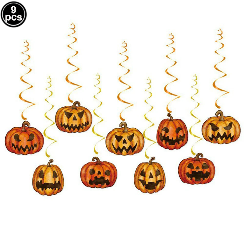 Halloween Theme Disposable Tableware Paper Plates Cups Napkins  Pumpkin Castle Ghost Halloween Party Decor Dinner Table Supplies