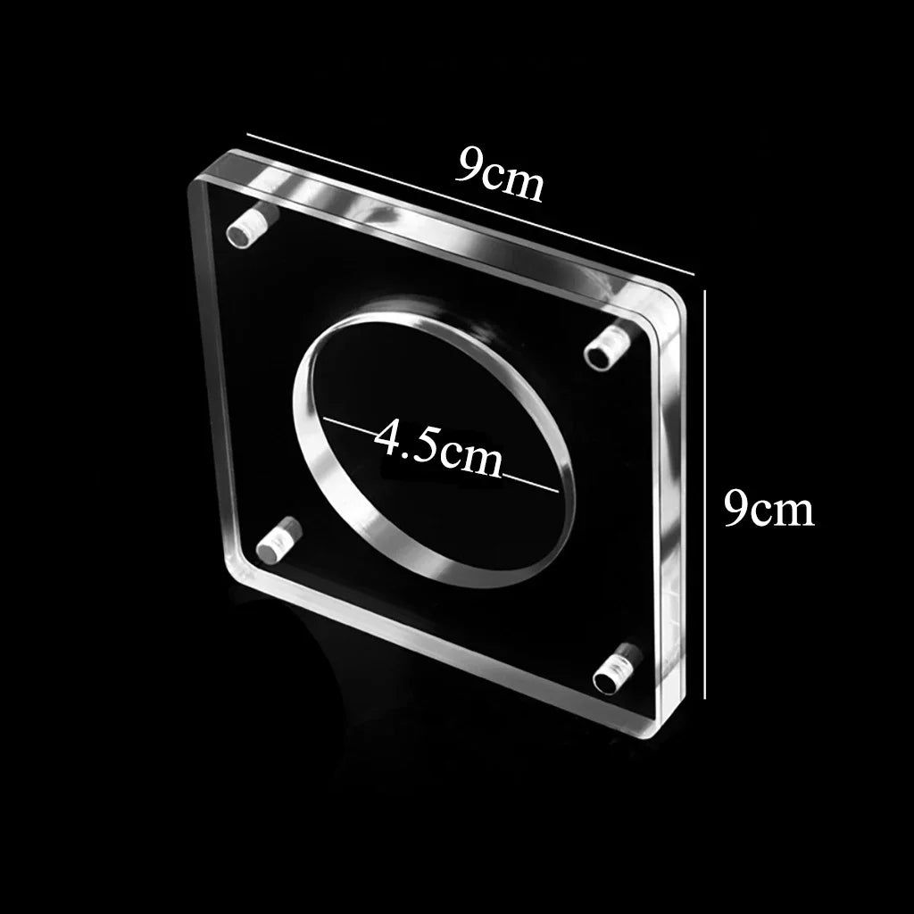 Acrylic Coin Display Case Military Challenge Coin Holder Double-Sided Self-Standing Display Frame Storage Box for Coins Badges