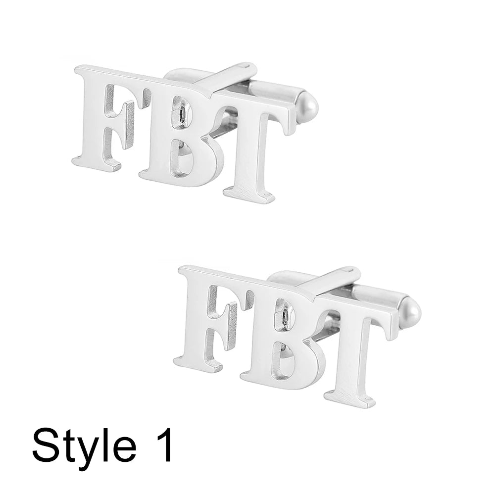 Gemelos Personalizados Boda Letter Name Cufflinks For MenCustom Initials Cuff Buttons Wedding Gifts LOGO Shirt Man Jewelry Cuffs