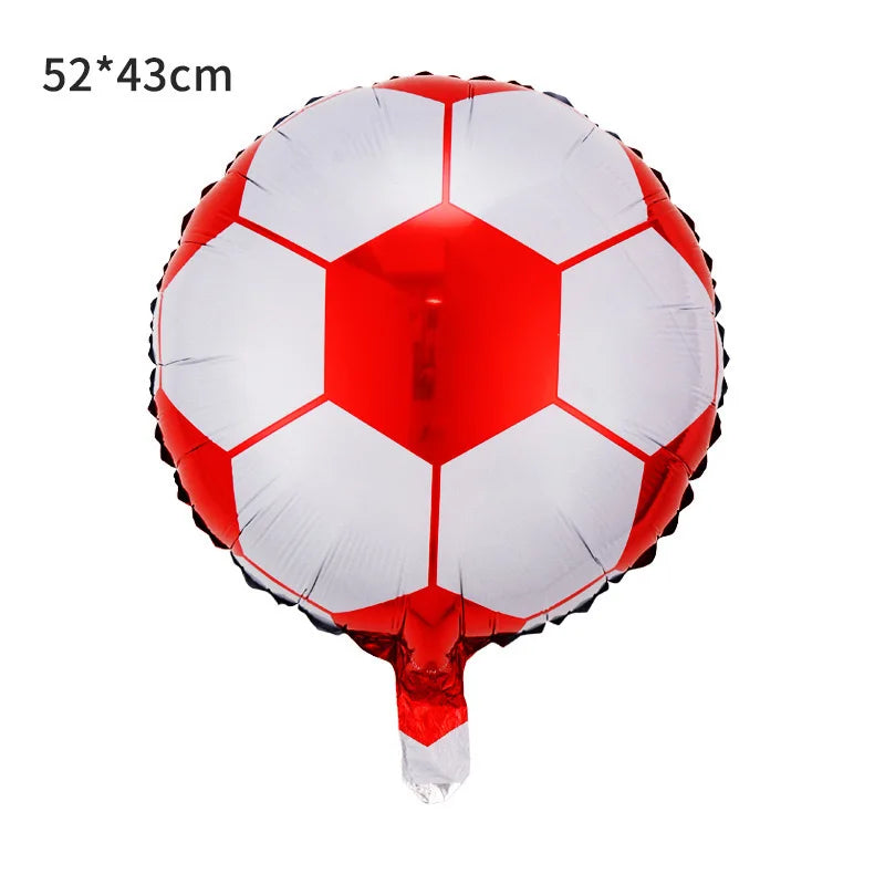 18 inch black and white football, rugby, basketball, baseball, sports aluminum film balloons, sports game decorations, balloons