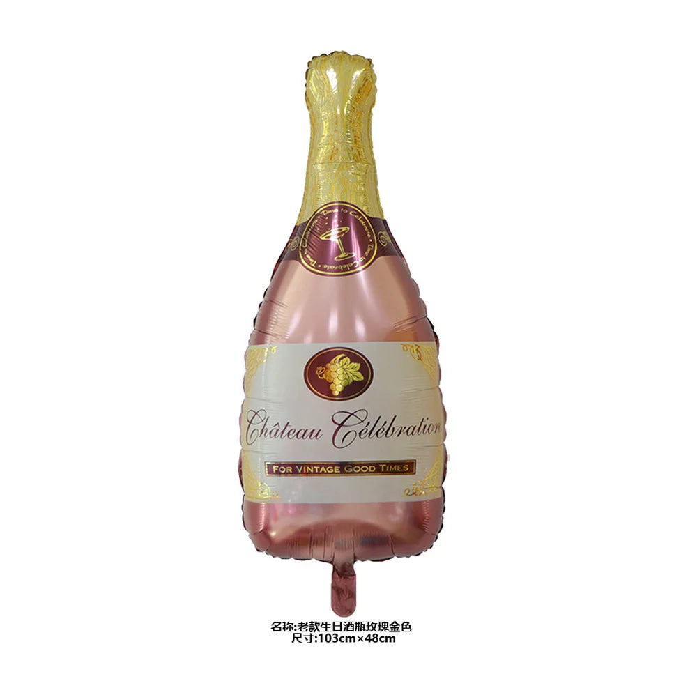 Balloon Champagne Whiskey Bottle Shape Aluminum Film Balloon For Birthday Party Bar Wedding Birthday Party Decoration