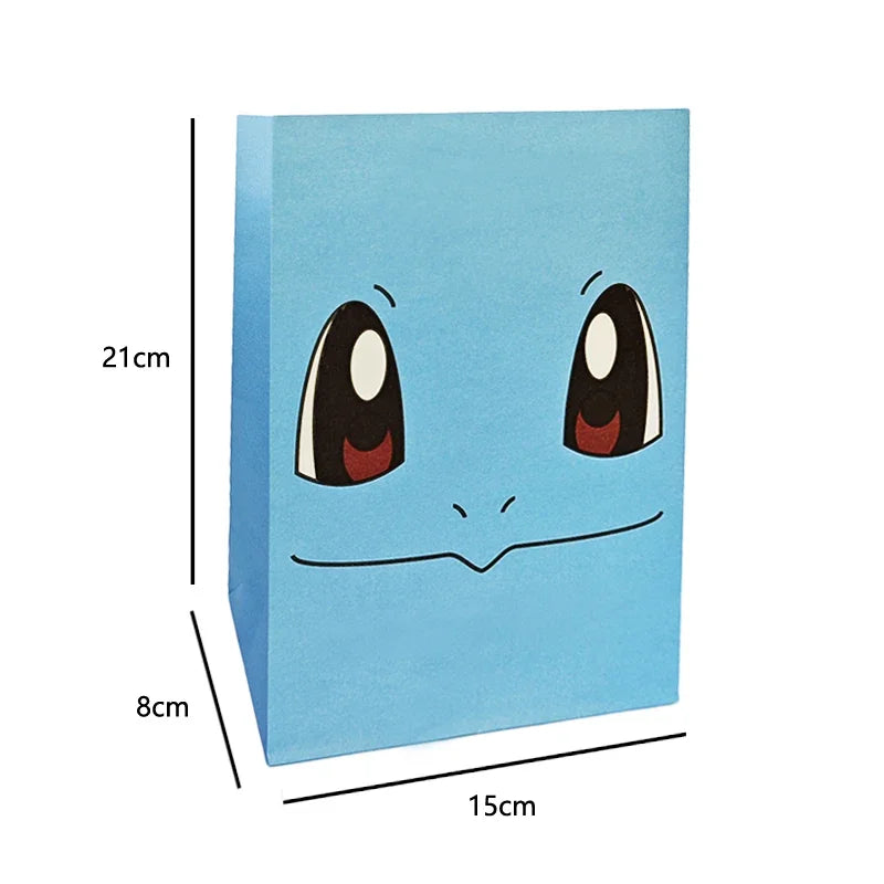 Pokemon Packing Bag Birthday Theme Gift Bag Pikachu Party Candy Snack Gift Bag Charmander Squirtle Children's Toy Gift