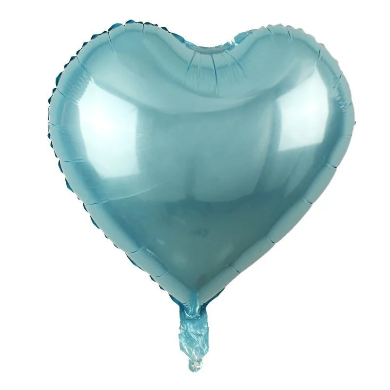 18 Inch Heart-shaped Aluminum Film Balloons For Valentine's Day Decorations Light Plate Heart-shaped Balloons Weddings