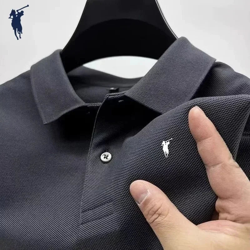 Men's short-sleeved Polo shirt, from a high-end designer brand, featuring a 2025 summer new style fashionable and luxurious prin