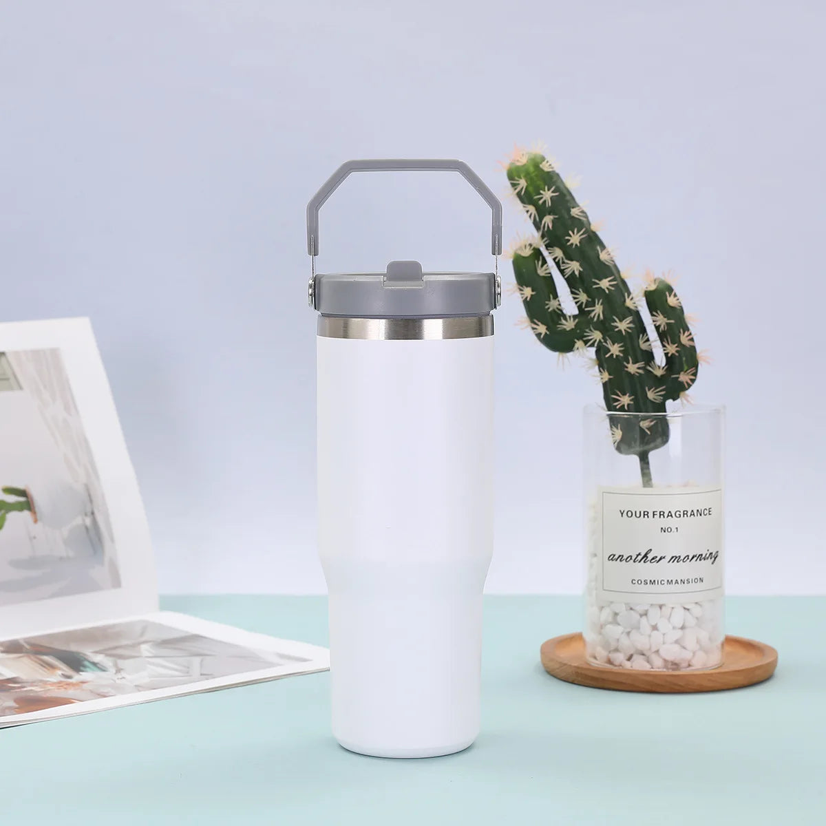 Stainless Steel Thermal Water Bottle Keeps Cold and Heat Thermal Mug Portable Tumbler Vacuum Flask Car Insulated Cup