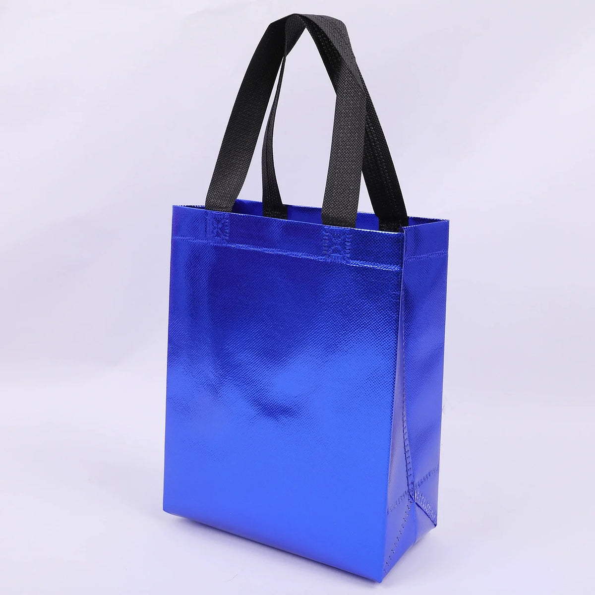 5/10/20PCS Reusable Iridescent Holographic Gift Bags with Handles Medium Size Tote Bags for Birthdays Parties Weddings