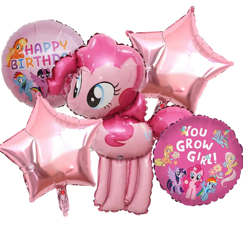 My Little Ponys Theme Balloon Set Baby Shower Party Ballons Cartoon Anime Balloons Decoration Photographic Prop Birthday Gift