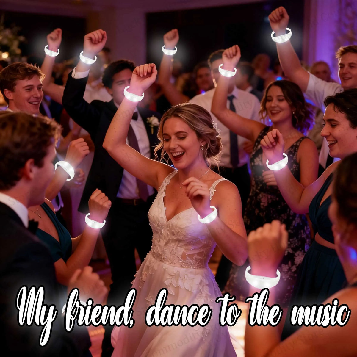 20-100PCS Music&Sound Activated Light up Bracelets Glow Bracelets Rhythmic Led Bracelet Luminous Bracelet Wedding Accessories