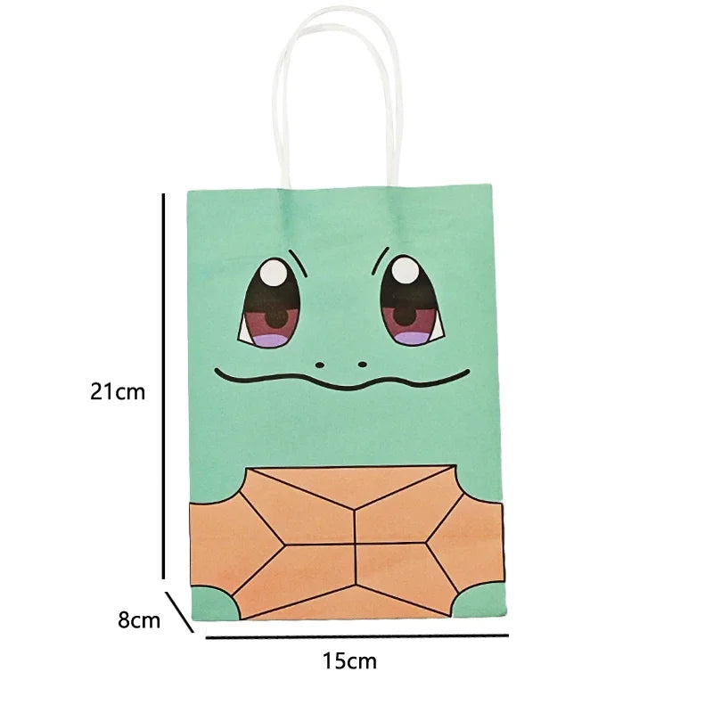Pokemon Packing Bag Birthday Theme Gift Bag Pikachu Party Candy Snack Gift Bag Charmander Squirtle Children's Toy Gift