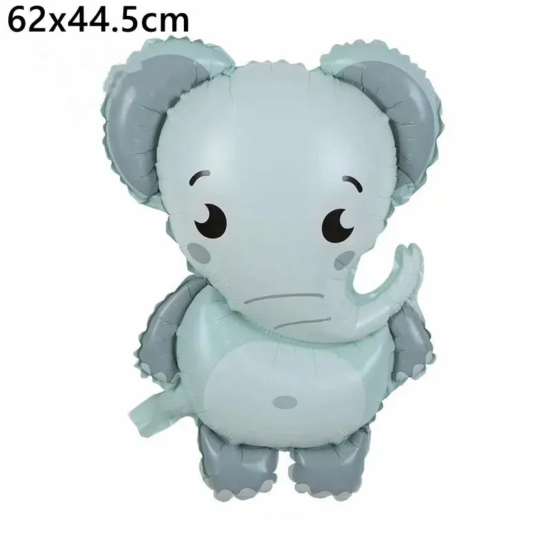1Pcs Cartoon Animals Foil Ballons for Kids Jungle Safari Birthday Party Decor Tiger Monkey Giraffe Zoo Helium Balloon Supplies