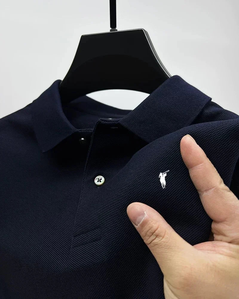 Men's short-sleeved Polo shirt, from a high-end designer brand, featuring a 2025 summer new style fashionable and luxurious prin
